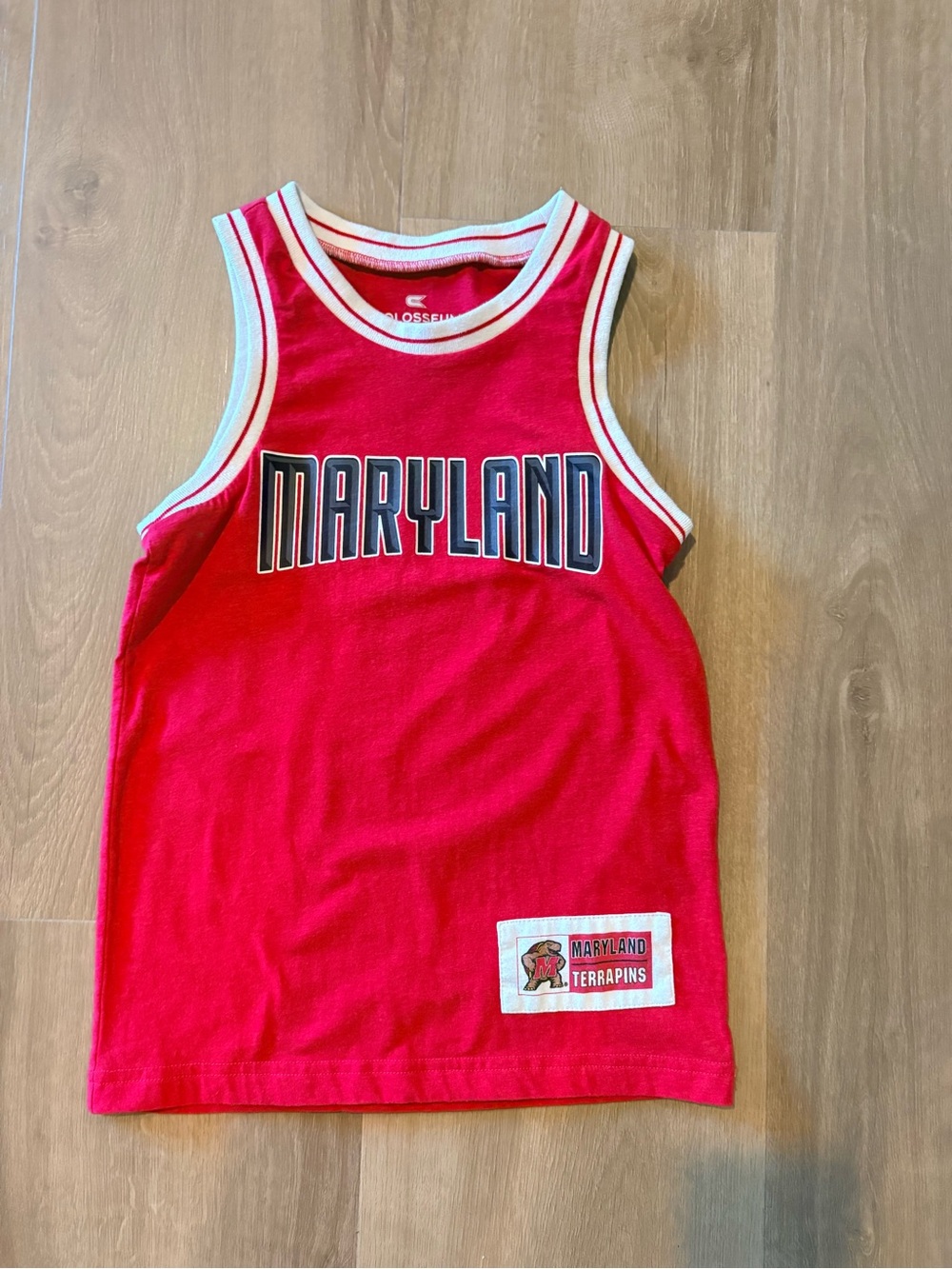 Maryland Terrapins Red Kids Basketball Tank Top
